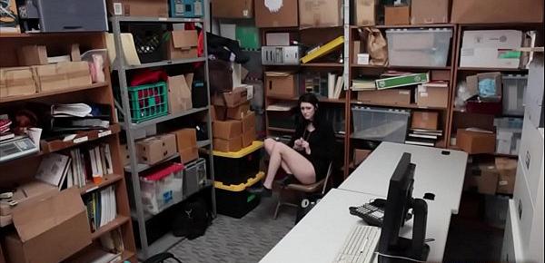  Cute teen shoplifter chick gets fucked as a punishment
